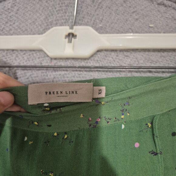 Preen Line By Thornton Bregazzi Women's Green Waterfall Wrap Skirt XS - Picture 3 of 9